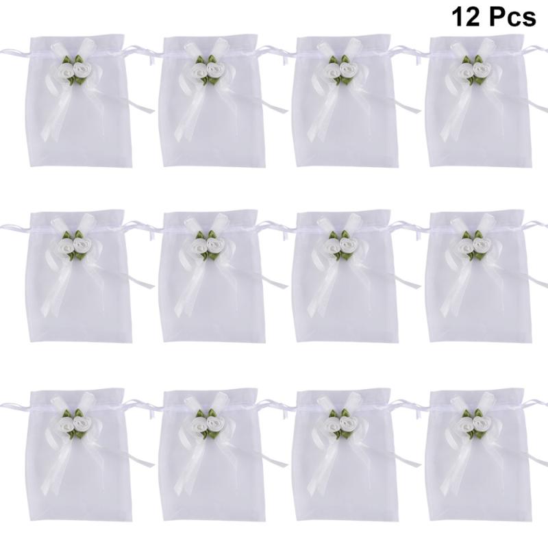 12pcs Net Yarn Candy Bag Bow Flower Gift Storage Bag for Wedding Party Gathering (10x12cm, White
12pcs Net Yarn Candy Bag Bow Flower Gift Storage Bag for Wedding Party Gathering (10x12cm, White