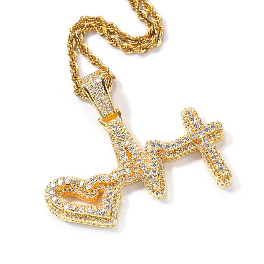Necklace From Men at Heart Zircon to the Pendant of Bling Cardiogram with Current Hip Hop Rap Fashion Jewelry S9lf
Necklace From Men at Heart Zircon to the Pendant of Bling Cardiogram with Current Hip Hop Rap Fashion Jewelry S9lf
