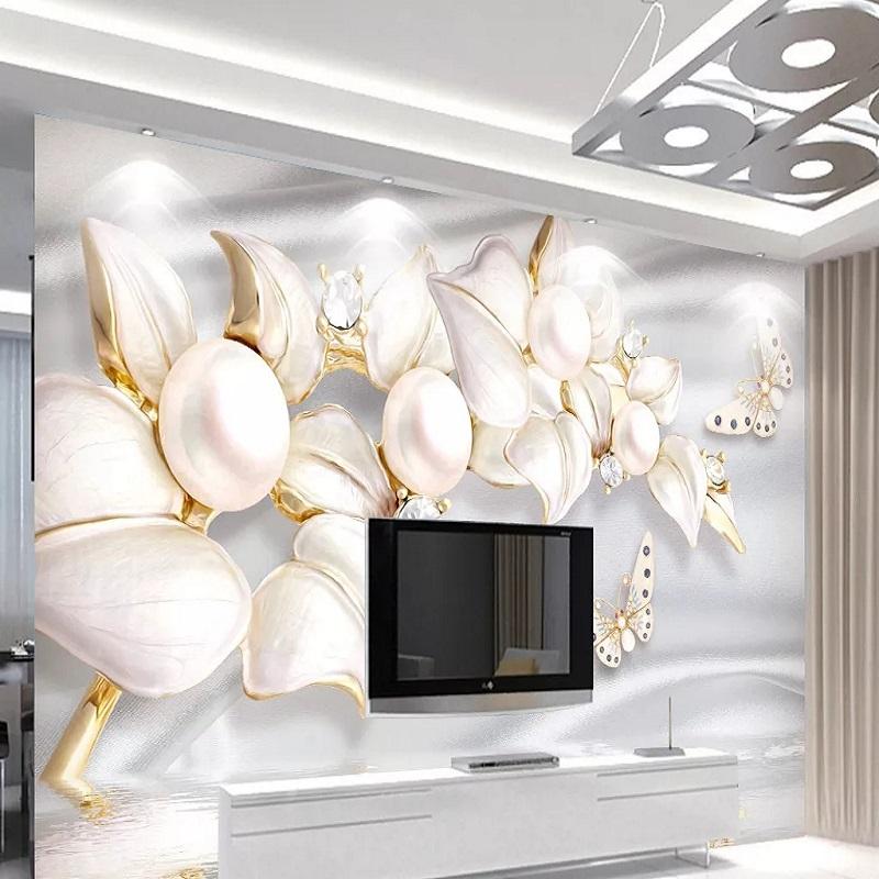 New Custom 3D Large Mural Wallpaper Jewelry pearl three-dimensional flower children's room TV Background living Bedroom, As show
New Custom 3D Large Mural Wallpaper Jewelry pearl three-dimensional flower children's room TV Background living Bedroom, As show