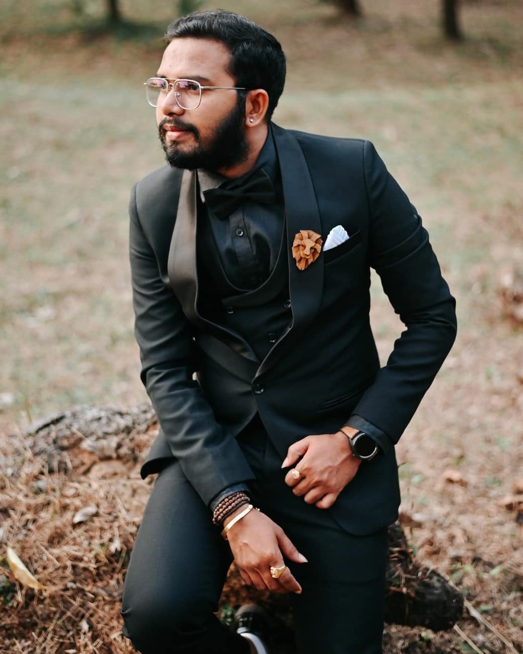 Wedding Suits for Men Black Tuxedos Plus Size Groom Prom Party Business Blazer Coat Tuxedo (Jacket+Vest+Pants)