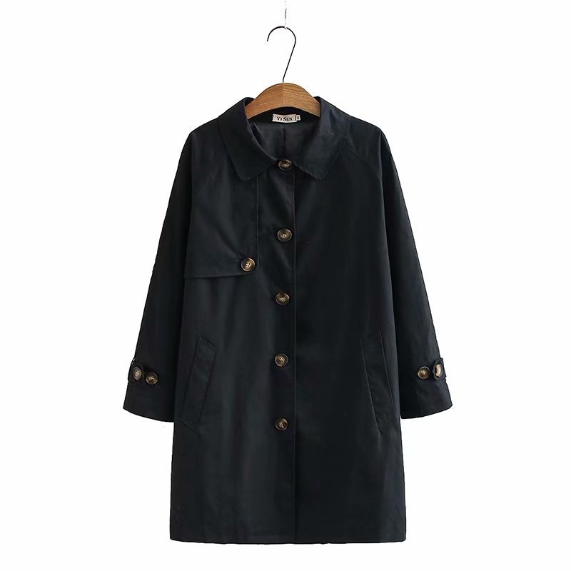 Turn-down Plus Size Collar Black Khaki Autumn Winter Long Sleeve Jacket Elegant Trench Coats Vned
Turn-down Plus Size Collar Black Khaki Autumn Winter Long Sleeve Jacket Elegant Trench Coats Vned
