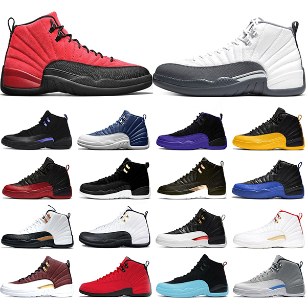 newest 12 12s Basketball Shoes Reverse Flu Game Dark Grey Concord Flu Game Royal University Gold Mens Trainers Sports Sneaker Size 40-47
newest 12 12s Basketball Shoes Reverse Flu Game Dark Grey Concord Flu Game Royal University Gold Mens Trainers Sports Sneaker Size 40-47