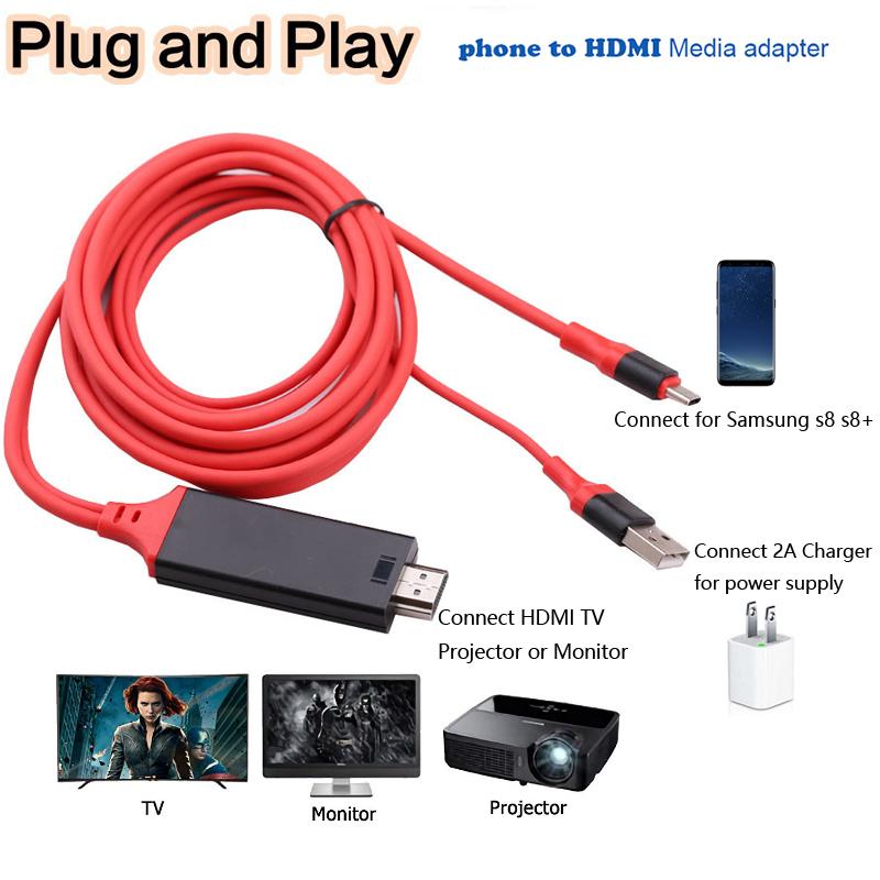 USB 3.1 Type C to HDMI Converter Adapter Ultra HD 4k Video Charge HDTV Cable HDCP Key for Samsung Galaxy projector TV
USB 3.1 Type C to HDMI Converter Adapter Ultra HD 4k Video Charge HDTV Cable HDCP Key for Samsung Galaxy projector TV