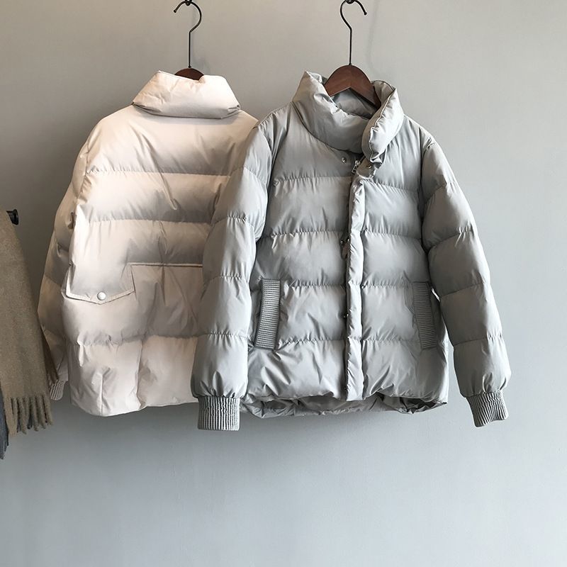 women jackets preppy style loose cotton padded coat winter new korean jacket women parkas warm outerwear jacket women 201019