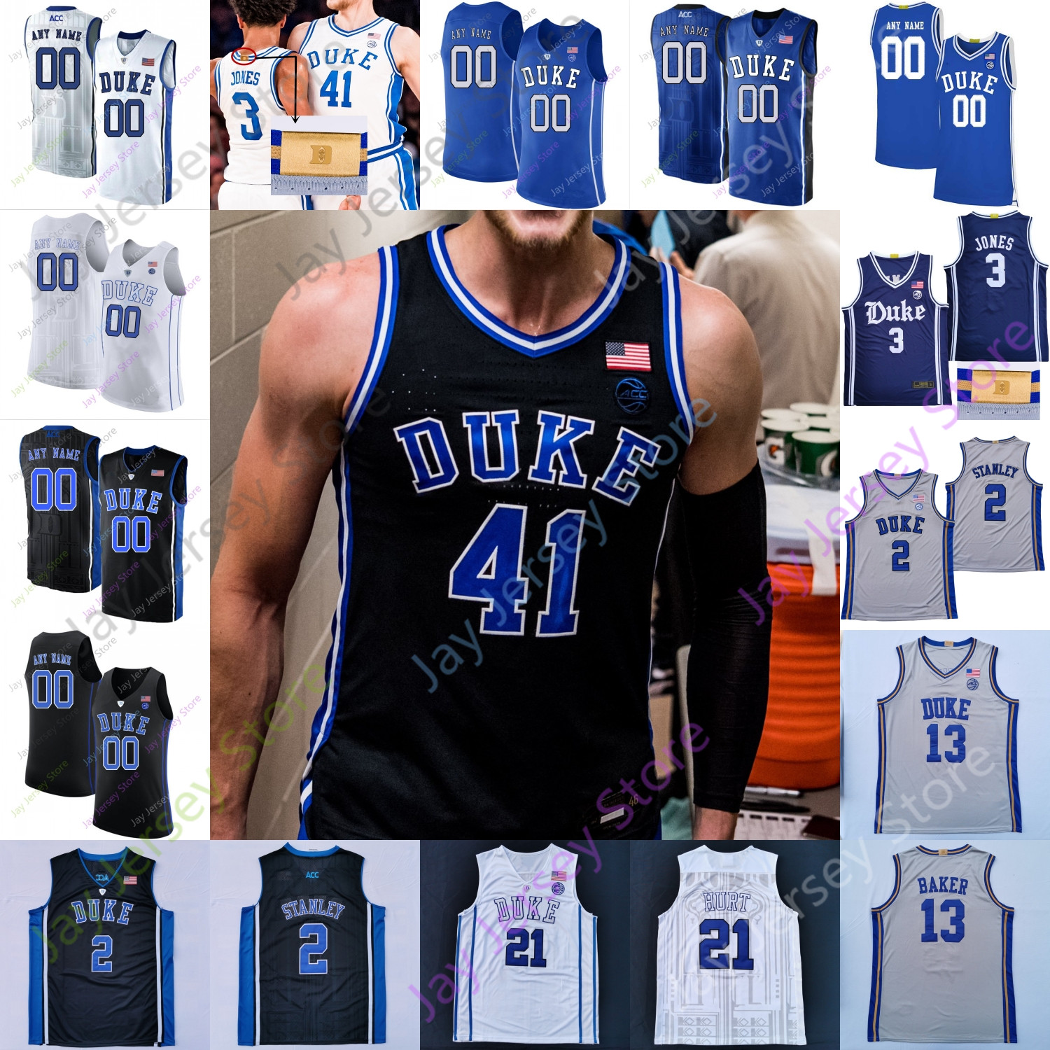 Duke Basketball Jersey NCAA College Carey Jr Stanley Coach K Grant Hill Christian Laettner Williamson Carter Jr. Duval Jones, Black;red
Duke Basketball Jersey NCAA College Carey Jr Stanley Coach K Grant Hill Christian Laettner Williamson Carter Jr. Duval Jones, Black;red