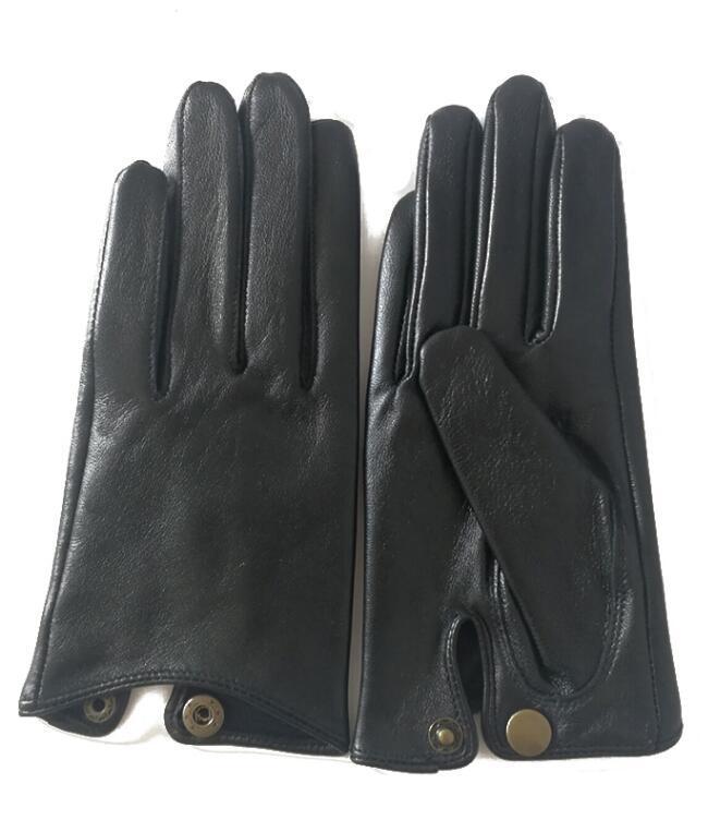 Women's Natural Sheepskin Leather Gloves Female Genuine Leather Motorcycle Driving Gloves R760 201020