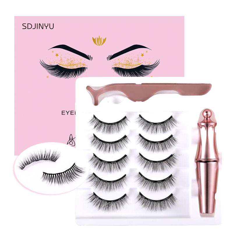 Handmade Magnetic Eyelashes 3D Magnetic Lashes Natural False Eyelashes Magnet Lashes Long Lasting Eyelash Extension Makeup Tools