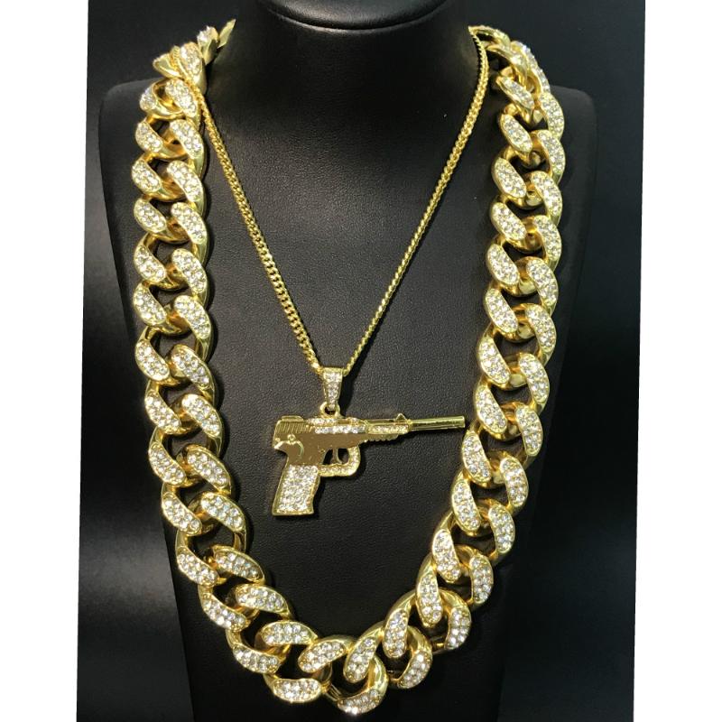Pendant Necklaces Hip Hop Men Necklace Gold Sliver Color Crystal Miami Cuban Basketball Rock Set 2CM Street Dance Rapper Jewelry
Pendant Necklaces Hip Hop Men Necklace Gold Sliver Color Crystal Miami Cuban Basketball Rock Set 2CM Street Dance Rapper Jewelry