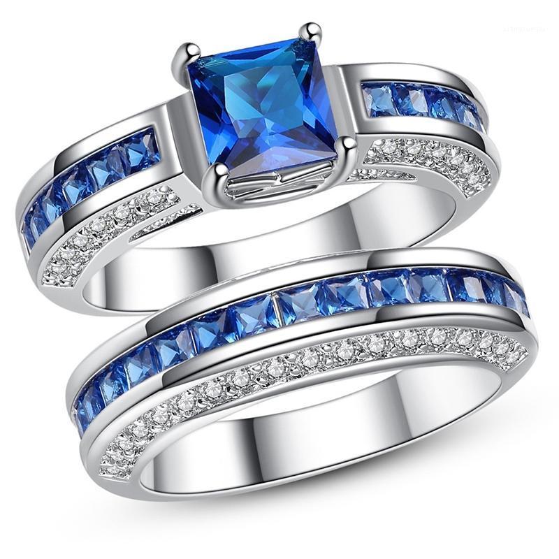 Cluster Rings Fashion Women Jewelry Set Luxury Blue Rhinestones Zircon Bride Wedding Band Engagement Girl Gift, Golden;silver
Cluster Rings Fashion Women Jewelry Set Luxury Blue Rhinestones Zircon Bride Wedding Band Engagement Girl Gift, Golden;silver