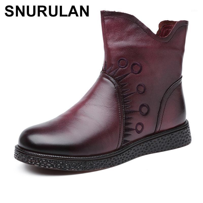 SNURULANWinter boots for women ankle boots flat shoes genuine leather platform embroidered fashion women leather shoesE0361, Black
SNURULANWinter boots for women ankle boots flat shoes genuine leather platform embroidered fashion women leather shoesE0361, Black