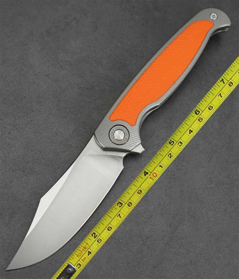 New TwoSun Camping 14C28N Titanium Ball Bearing Fast Open Folding Knife TS273