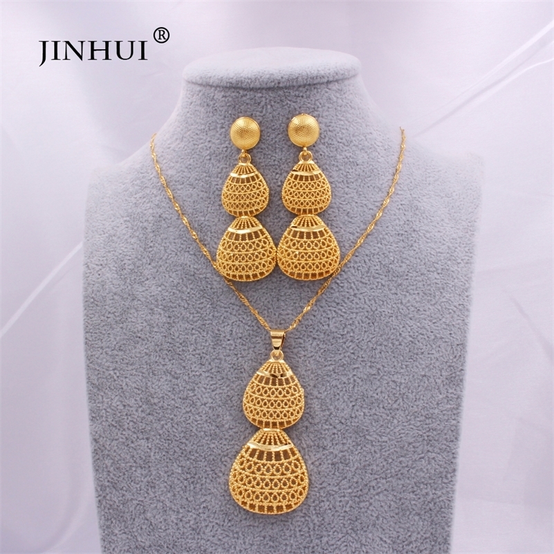 24K gold color wedding jewelry sets for women African/indian bridal party gifts necklace pendant earrings jewelery jewellery set 201222
24K gold color wedding jewelry sets for women African/indian bridal party gifts necklace pendant earrings jewelery jewellery set 201222