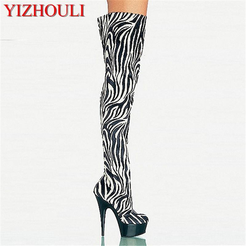 15cm Fashionable Zebra Horsehair Leather Platforms Womens Boots 6 Inch High Heel Shoes Sexy Thigh High Boots1, Multi
15cm Fashionable Zebra Horsehair Leather Platforms Womens Boots 6 Inch High Heel Shoes Sexy Thigh High Boots1, Multi