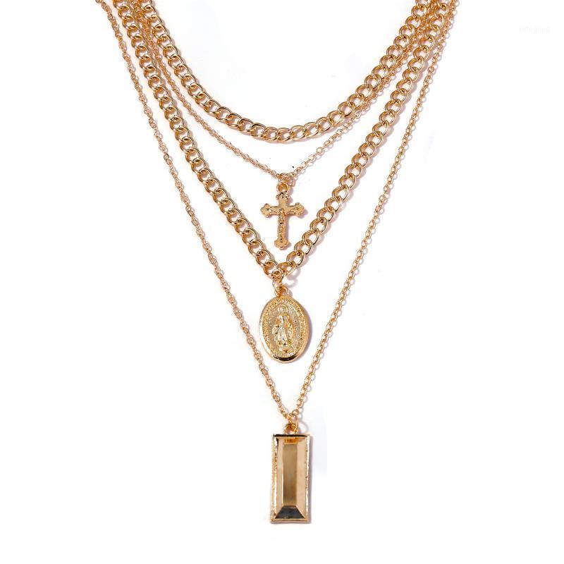 Chokers Bohemian Choker Fashion Geometry Virgin Cross Pendant Necklace Vintage Charm Link Chain Women Clavicle Beach Party Jewelry1
Chokers Bohemian Choker Fashion Geometry Virgin Cross Pendant Necklace Vintage Charm Link Chain Women Clavicle Beach Party Jewelry1