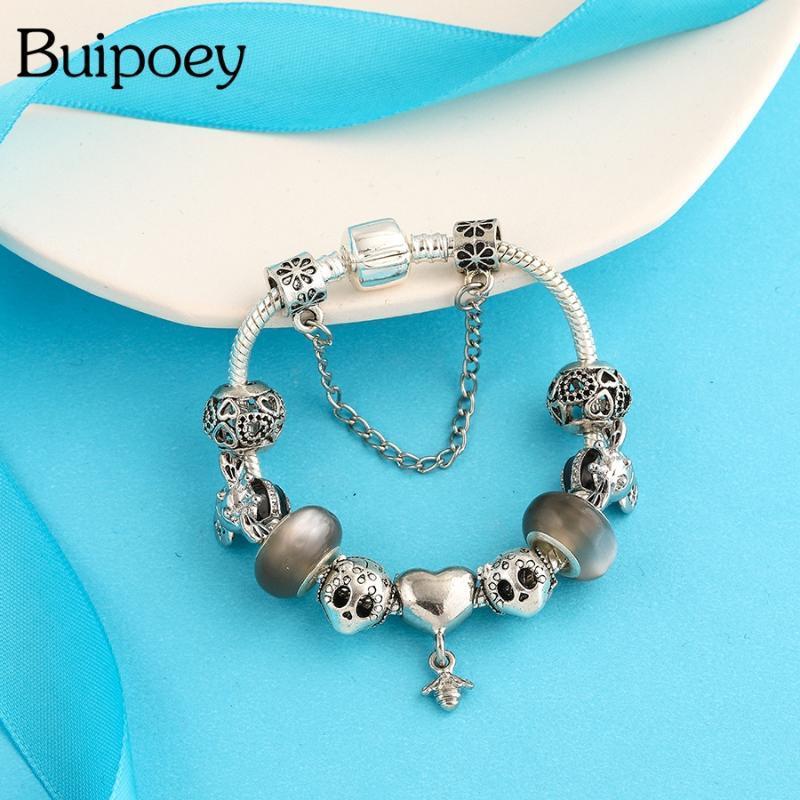 Charm Bracelets Buipoey Silver Color Skull Beaded Love Heart Bee For Women Men Original Fashion Grey Fine Bracelet Gifts1
Charm Bracelets Buipoey Silver Color Skull Beaded Love Heart Bee For Women Men Original Fashion Grey Fine Bracelet Gifts1