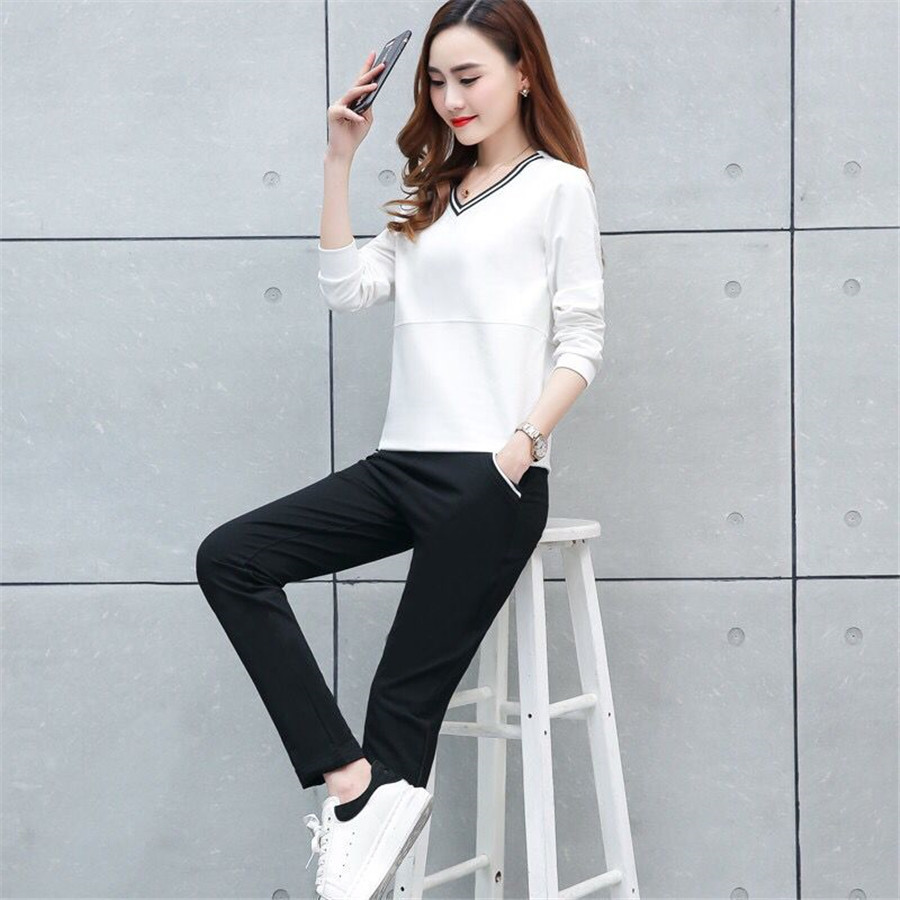 tracksuits women set 2 piece set pants suits and large coord set outfits spring autumn long sleeves T200706