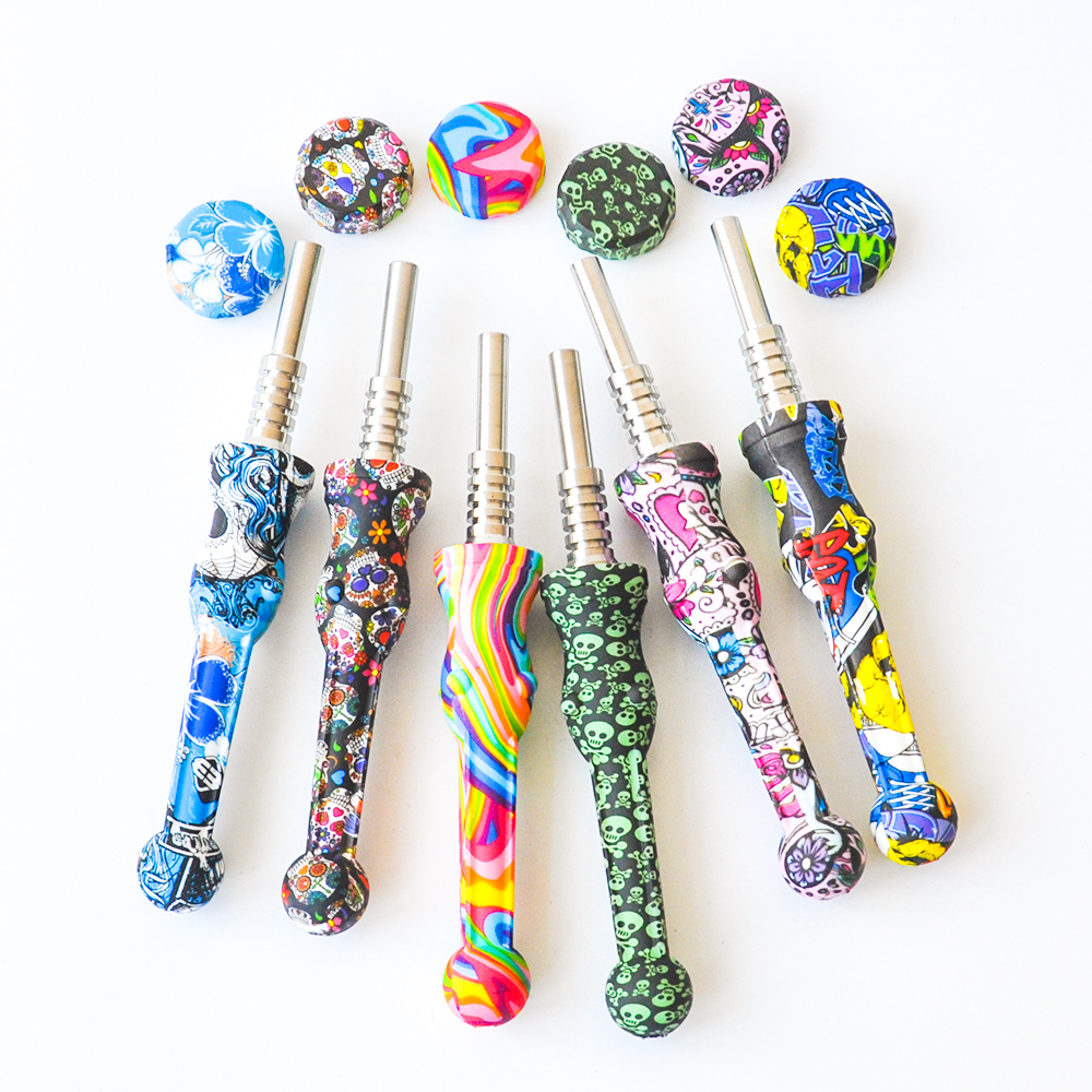 DHL free Silicone Pipe with Stainless Steel Tip Dab Straw Oil Rigs Silicone Smoking Pipe glass pipe smoking accessory
DHL free Silicone Pipe with Stainless Steel Tip Dab Straw Oil Rigs Silicone Smoking Pipe glass pipe smoking accessory