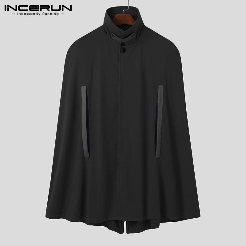 Men' Trench Coats Man Solid Pockets Streetwear INCERUN Men Fashion Patchwork Poncho Leisure Single Breasted Cloak Capes Winter -5XL, Black
Men' Trench Coats Man Solid Pockets Streetwear INCERUN Men Fashion Patchwork Poncho Leisure Single Breasted Cloak Capes Winter -5XL, Black