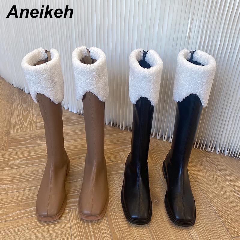 Aneikeh Women's Boots 2020 Fashion Zipper Zipper Patchwork Knee-High Square Heel Zapatos De Mujer Ladies Shoes NEW Spring/Autumn, Brown
Aneikeh Women's Boots 2020 Fashion Zipper Zipper Patchwork Knee-High Square Heel Zapatos De Mujer Ladies Shoes NEW Spring/Autumn, Brown