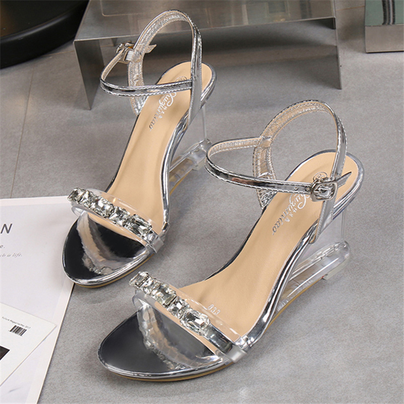 Female eight-inch shoes fetish silver sexy crystal bombs clear luxury heels DJYS, White
Female eight-inch shoes fetish silver sexy crystal bombs clear luxury heels DJYS, White