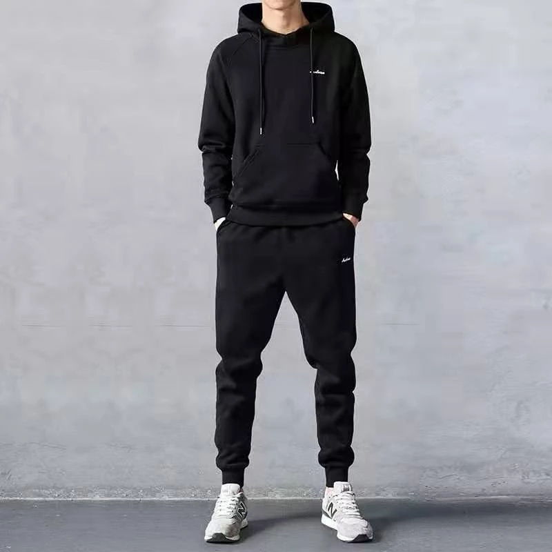 Hot thick winter and male sweater training defines 2-piece hooded sweatshirt plus sports pants casual tracksuits, Black 2 piece sets
Hot thick winter and male sweater training defines 2-piece hooded sweatshirt plus sports pants casual tracksuits, Black 2 piece sets