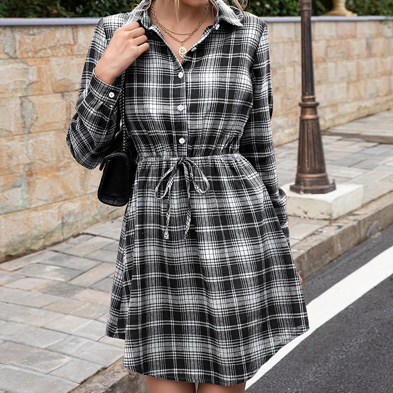 2021 New Women Fashion Street Wear Es Classic Plaid Turn Down Collar Drawstring Long Sleeve Casual Vintage Vestidos Fdrc, Yellow
2021 New Women Fashion Street Wear Es Classic Plaid Turn Down Collar Drawstring Long Sleeve Casual Vintage Vestidos Fdrc, Yellow