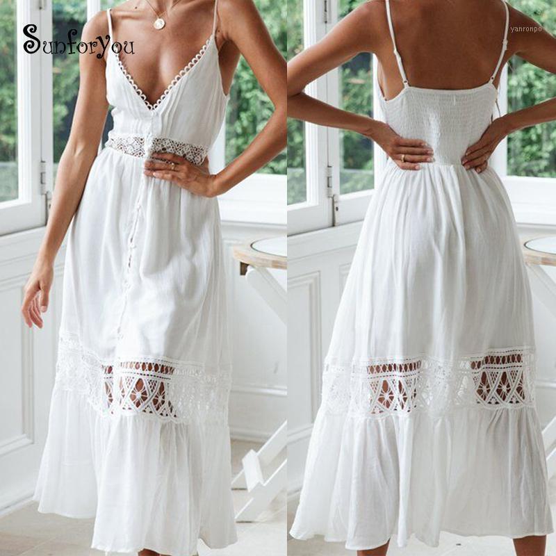 Sexy Summer White A Line Cotton Crochet Bohemian Dress Lace Patchwork Sleeveless Deep V neck Maxi Long Dress Sarong Robe Plage1, 4211w
Sexy Summer White A Line Cotton Crochet Bohemian Dress Lace Patchwork Sleeveless Deep V neck Maxi Long Dress Sarong Robe Plage1, 4211w