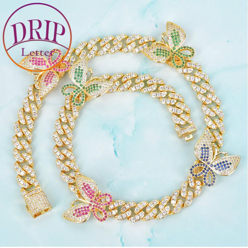 Colorful Zircon 10mm Miami Cuban Link With Butterfly For Women Necklace Jewelry Hip Hop Charm
Colorful Zircon 10mm Miami Cuban Link With Butterfly For Women Necklace Jewelry Hip Hop Charm