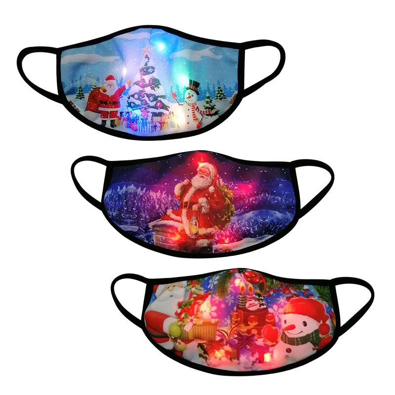 Masque lavable LED Light Up Christmas Glowing Men Women 3PCS reusable facemask cubre bocas mascara facial Halloween cosplay
Masque lavable LED Light Up Christmas Glowing Men Women 3PCS reusable facemask cubre bocas mascara facial Halloween cosplay