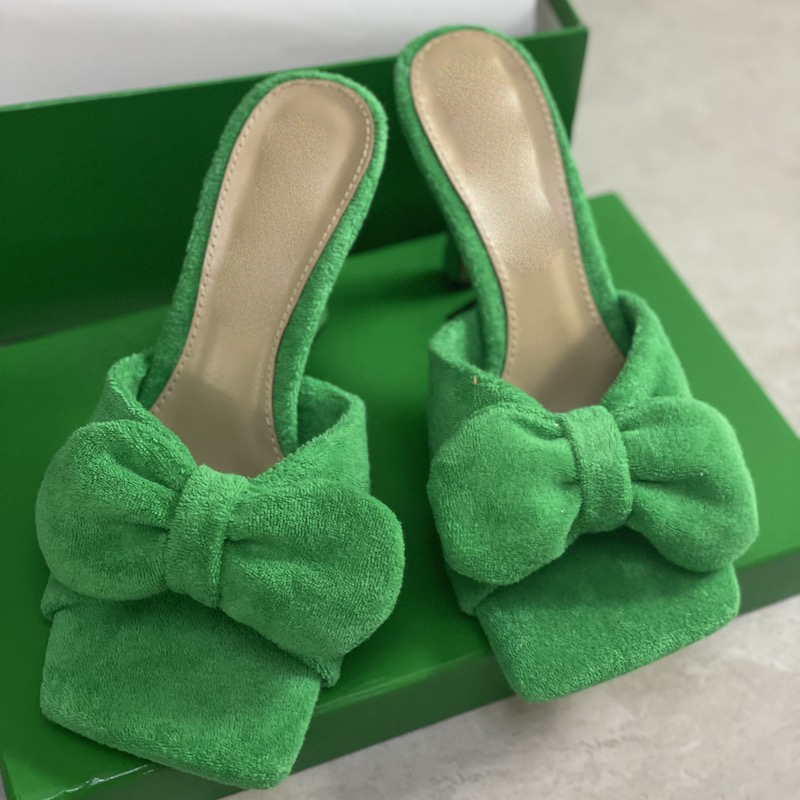 Women's designer slippers bow 9cm high heel slippers resort style casual fashion towel slipper sandals high-quality with shoe box NO339, Sock
Women's designer slippers bow 9cm high heel slippers resort style casual fashion towel slipper sandals high-quality with shoe box NO339, Sock