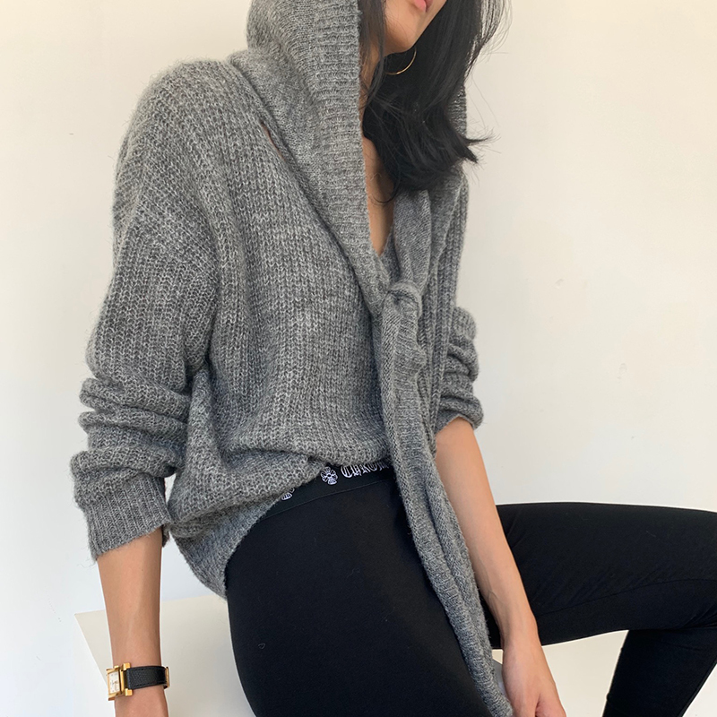 Autumn 2021 New Mohair Nightgown Hoodie Short Female Style Loose Korean-style Luxury Designer Sweater 2gqr, Gray
Autumn 2021 New Mohair Nightgown Hoodie Short Female Style Loose Korean-style Luxury Designer Sweater 2gqr, Gray