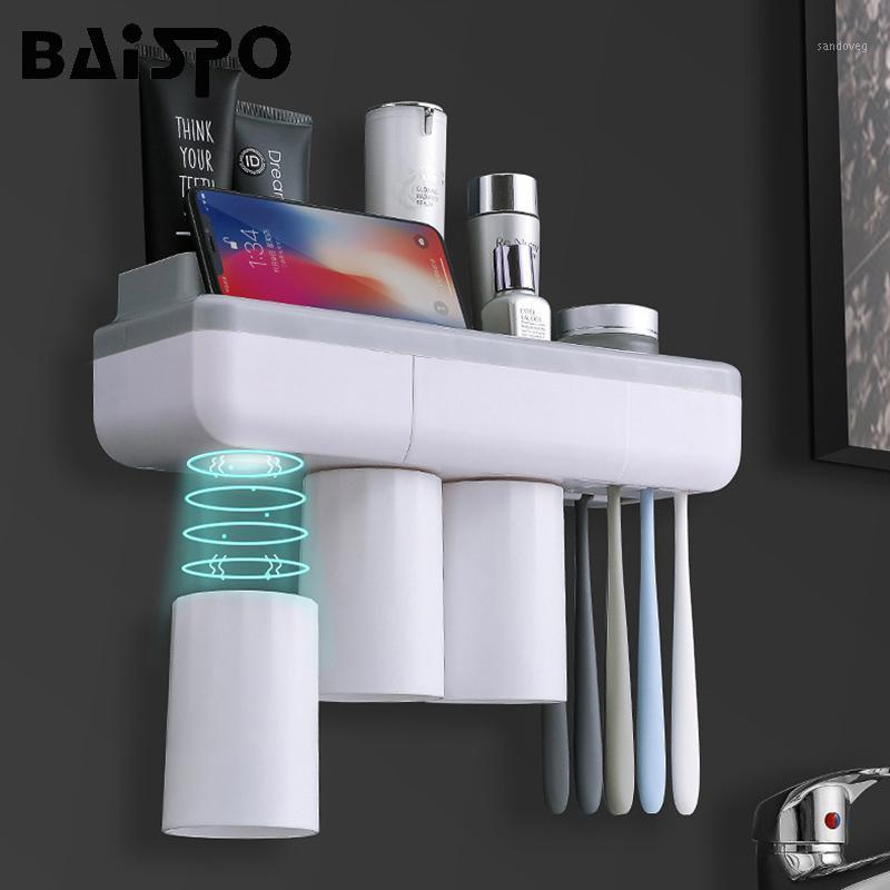 BAISPO Magnetic Adsorption Inverted Toothbrush Holder Wall Mount Toothpaste Toothbrush Storage Rack Bathroom Accessories Sets1
BAISPO Magnetic Adsorption Inverted Toothbrush Holder Wall Mount Toothpaste Toothbrush Storage Rack Bathroom Accessories Sets1