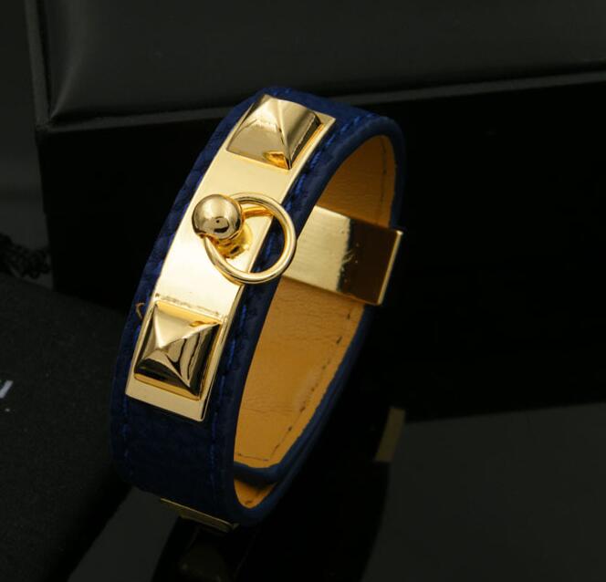 Hot Rock Punk Big s Leather Bracelet Women Men Fashion pu leather Bangle for gift Free shipping
