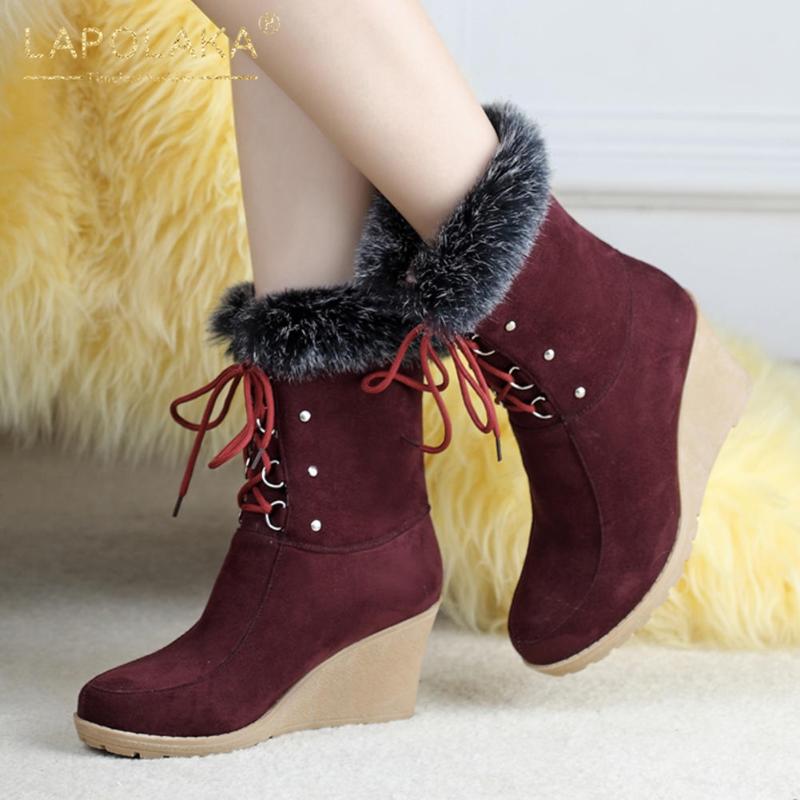 New Arrivals 2021 Big Size 43 Wedge High Heels Warm Fur Winter Booties Woman Shoes Platform Skidproof Office Boots Female, Black
New Arrivals 2021 Big Size 43 Wedge High Heels Warm Fur Winter Booties Woman Shoes Platform Skidproof Office Boots Female, Black