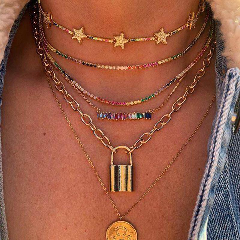 2020 New arrived gold color necklace various color cz tennis chain colorful cz charm Rainbow thin Tennis Choker necklace jewelry
2020 New arrived gold color necklace various color cz tennis chain colorful cz charm Rainbow thin Tennis Choker necklace jewelry