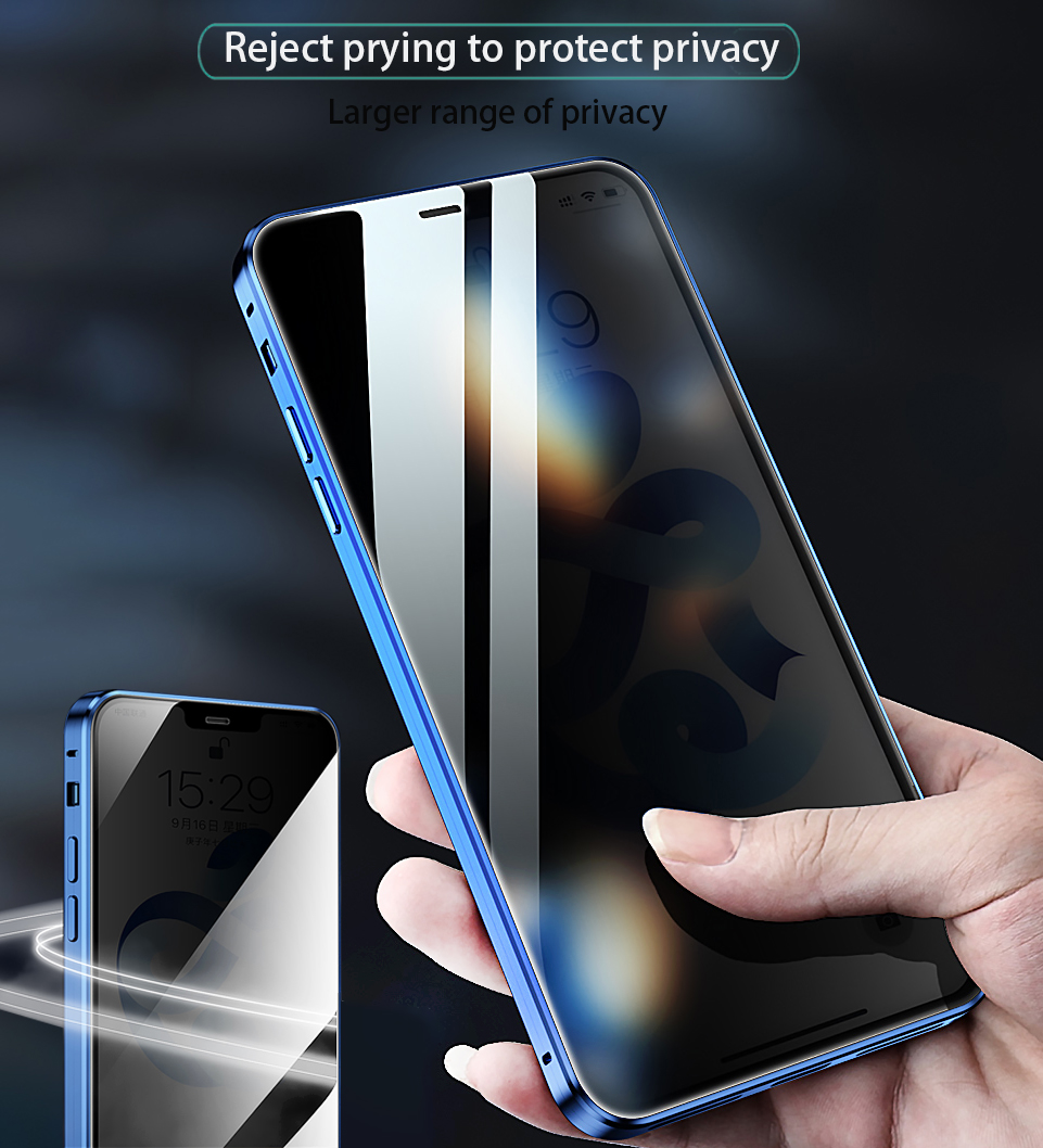 Privacy Tempered Glass Magnetic Case for iPhone 11 12 mini Pro Max XS MAX XR 8 7 6 Plus SE Magnet Metal Bumper Anti-Peeping Cover
Privacy Tempered Glass Magnetic Case for iPhone 11 12 mini Pro Max XS MAX XR 8 7 6 Plus SE Magnet Metal Bumper Anti-Peeping Cover