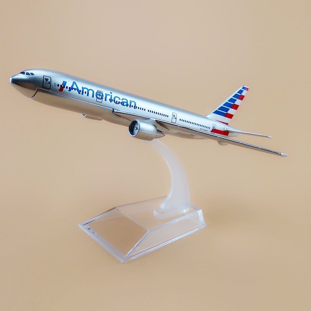 Alloy Metal Air American B777 AA Airlines Airplane Model Boeing 777 Plane Diecast Aircraft Kids Gifts 16cm Y2001041150420