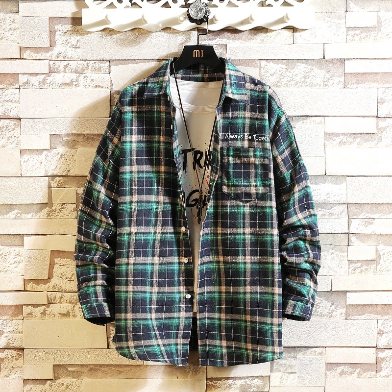 2021 New Hip Hop Streetwear Casual Plaid Shirt for Men's Long Sleeve Spring Autumn Korea Oversize Clothes Lr7l, C718 e
2021 New Hip Hop Streetwear Casual Plaid Shirt for Men's Long Sleeve Spring Autumn Korea Oversize Clothes Lr7l, C718 e