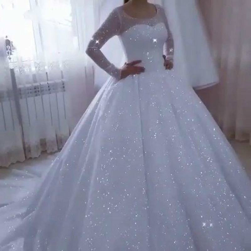 Vestido De Noiva Sparkle Wedding Dresses for Women 2020 Plus Size Ball Gown Long Sleeve Bridal Gowns Princess Robe De Mariee, White
Vestido De Noiva Sparkle Wedding Dresses for Women 2020 Plus Size Ball Gown Long Sleeve Bridal Gowns Princess Robe De Mariee, White