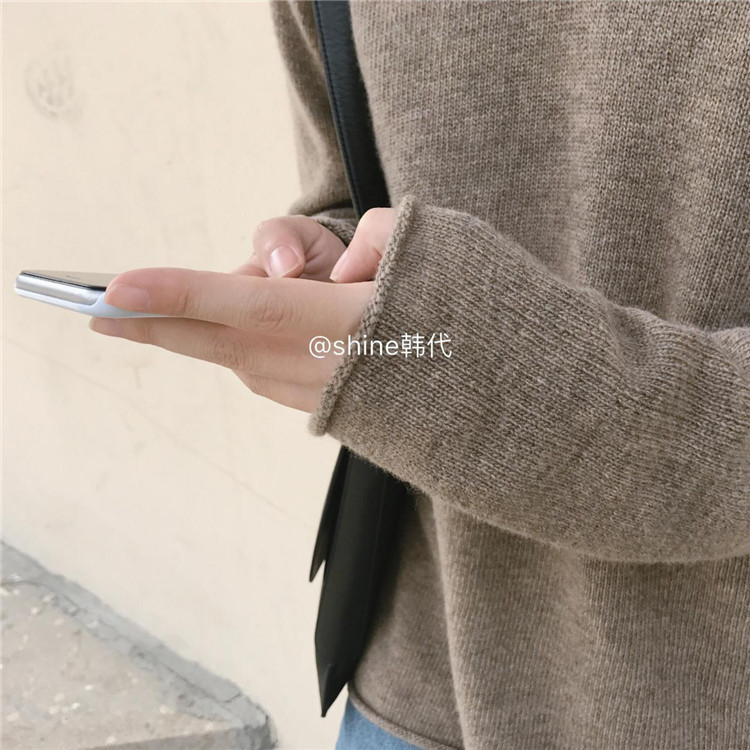 Cashmere Knitted Jumpers Woman Sweater Hooded 2Colors Korean Style Hot Sale Fashion Pullover Female Woolen Knitwear Clothes Tops 201109