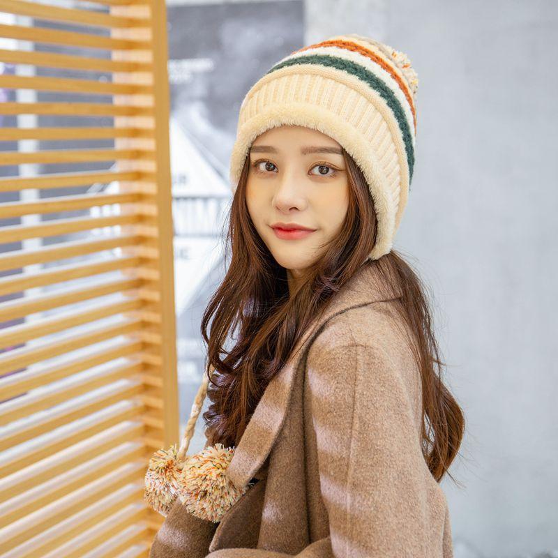New Winter Woollen Hat For Women Korean Version Plus Wool Ball Knit Cap Rainbow Coloured Ball Warm Ear Protection Warm Hat, White
New Winter Woollen Hat For Women Korean Version Plus Wool Ball Knit Cap Rainbow Coloured Ball Warm Ear Protection Warm Hat, White
