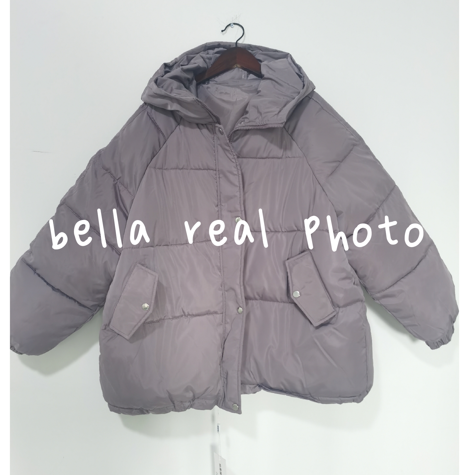 Luck A Women Fashion Winter Hooded Puffer Jacket Solid Harajuku Warm Oversize Parkas Female Korean Loose Long Sleeve Coat 201019