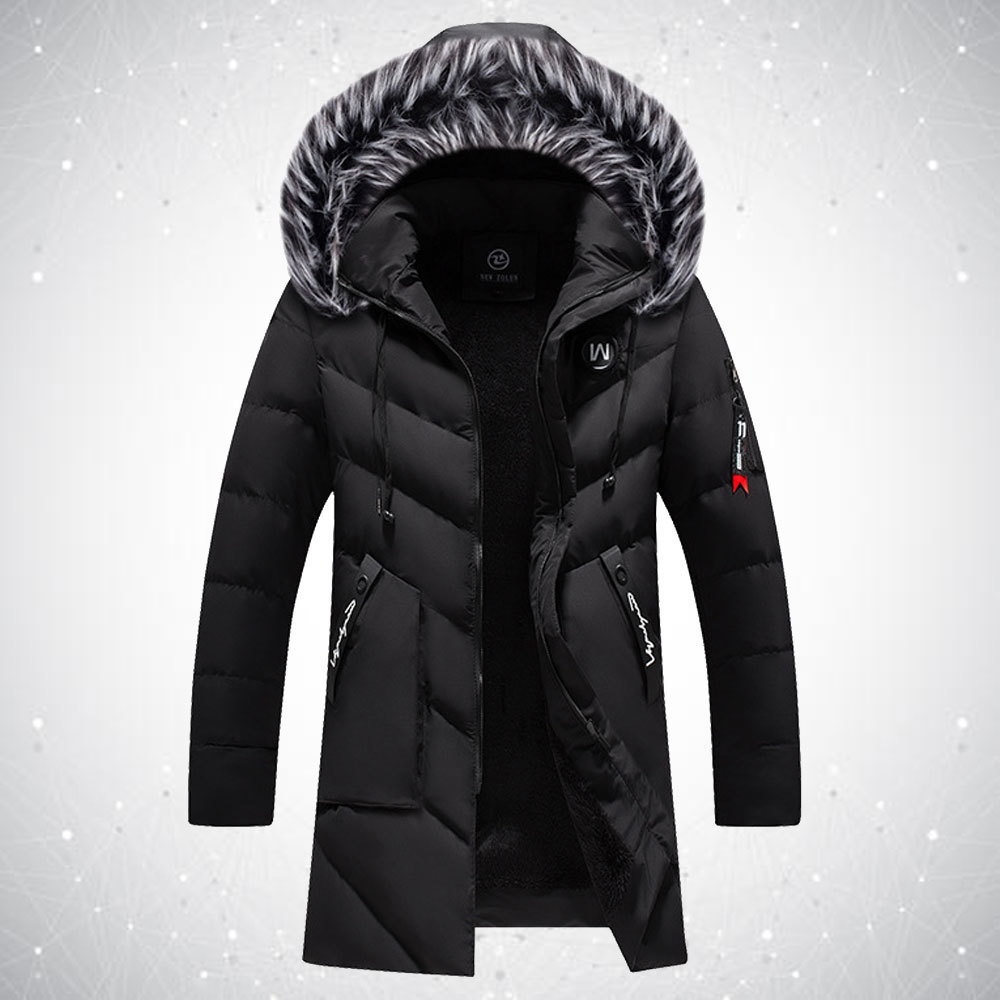 Winter coats parka windproof fur collar male thin air long cotton jacket quilted fine fit, Blue
Winter coats parka windproof fur collar male thin air long cotton jacket quilted fine fit, Blue