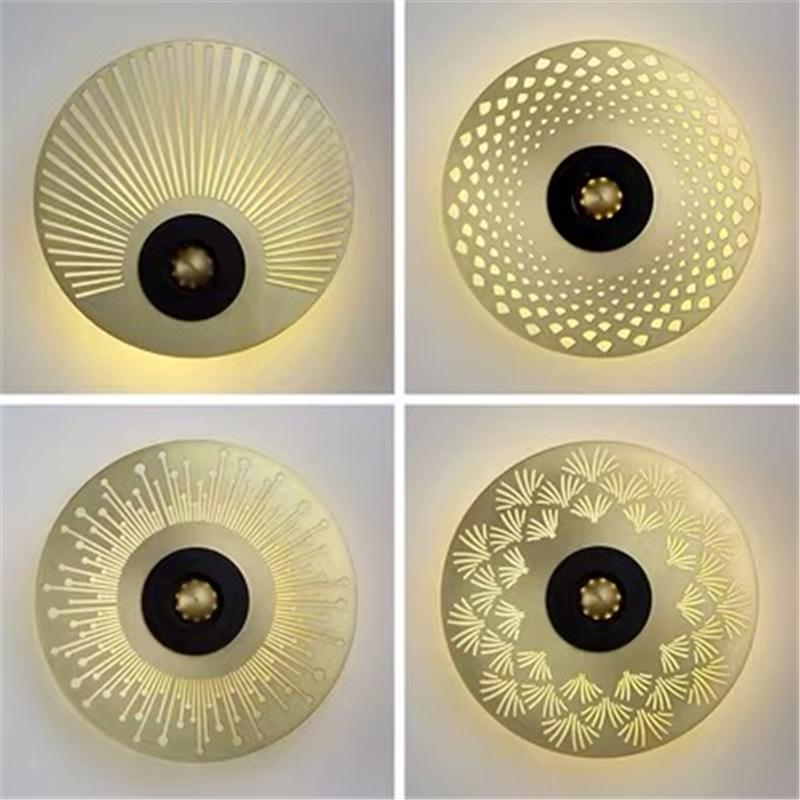 New Chinese Style Disc-shaped Golden Hollow Metal Wall Lamp Hotel Model Room Restaurant Bedroom Aisle Corridor Decoration Lamp
New Chinese Style Disc-shaped Golden Hollow Metal Wall Lamp Hotel Model Room Restaurant Bedroom Aisle Corridor Decoration Lamp