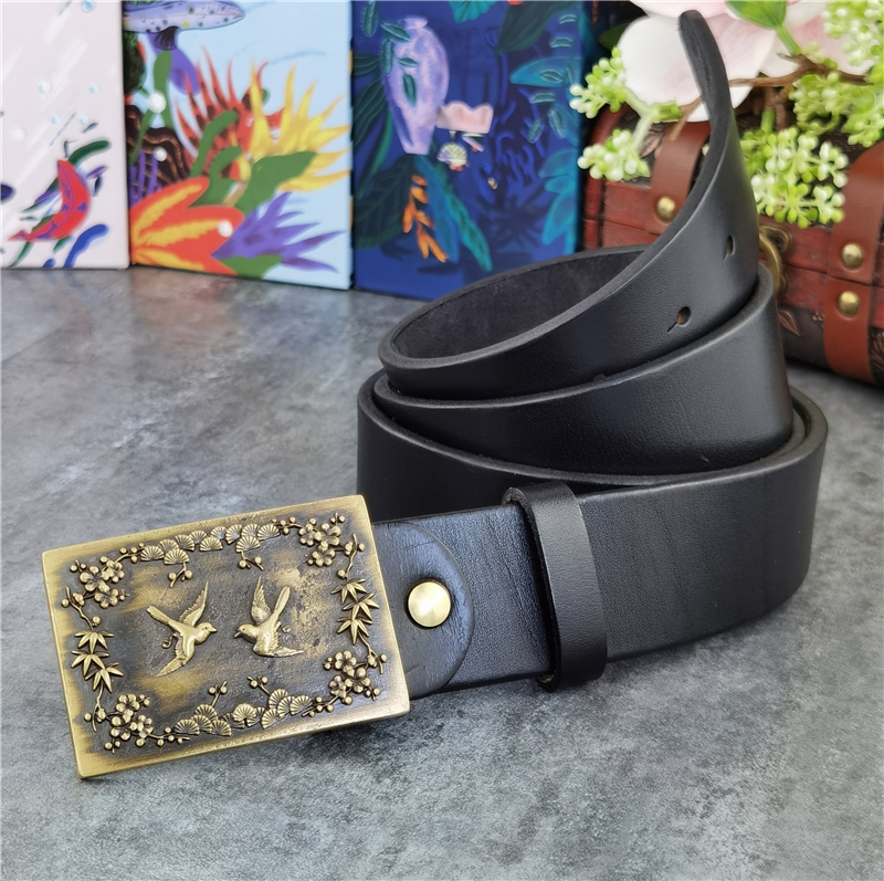 Vintage Chinese style bronze buckle male reap 130cm long for men leather belt mbt0102 VDWI, Black
Vintage Chinese style bronze buckle male reap 130cm long for men leather belt mbt0102 VDWI, Black