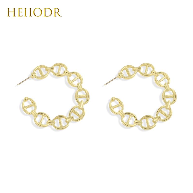 Hoop & Huggie Hellodr Gold Color Geometric Big Earrings For Women Punk Metal C-Shaped Hanging Fashion Jewelry Party Accessories
Hoop & Huggie Hellodr Gold Color Geometric Big Earrings For Women Punk Metal C-Shaped Hanging Fashion Jewelry Party Accessories