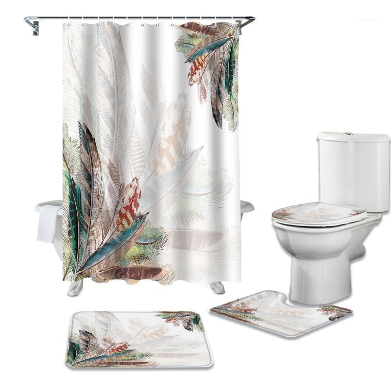 Cute Animal Colorful Feathers Shower Curtain Sets Non-Slip Rugs Toilet Lid Cover and Bath Mat Bathroom Curtains Set1
Cute Animal Colorful Feathers Shower Curtain Sets Non-Slip Rugs Toilet Lid Cover and Bath Mat Bathroom Curtains Set1