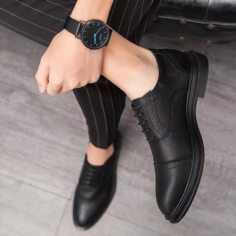 Business Oxford Leather Shoes Men lace up Breathable Formal Dress Shoes Male Office Wedding party Flats Footwear Mocassin Homme #rw1O, Black
Business Oxford Leather Shoes Men lace up Breathable Formal Dress Shoes Male Office Wedding party Flats Footwear Mocassin Homme #rw1O, Black