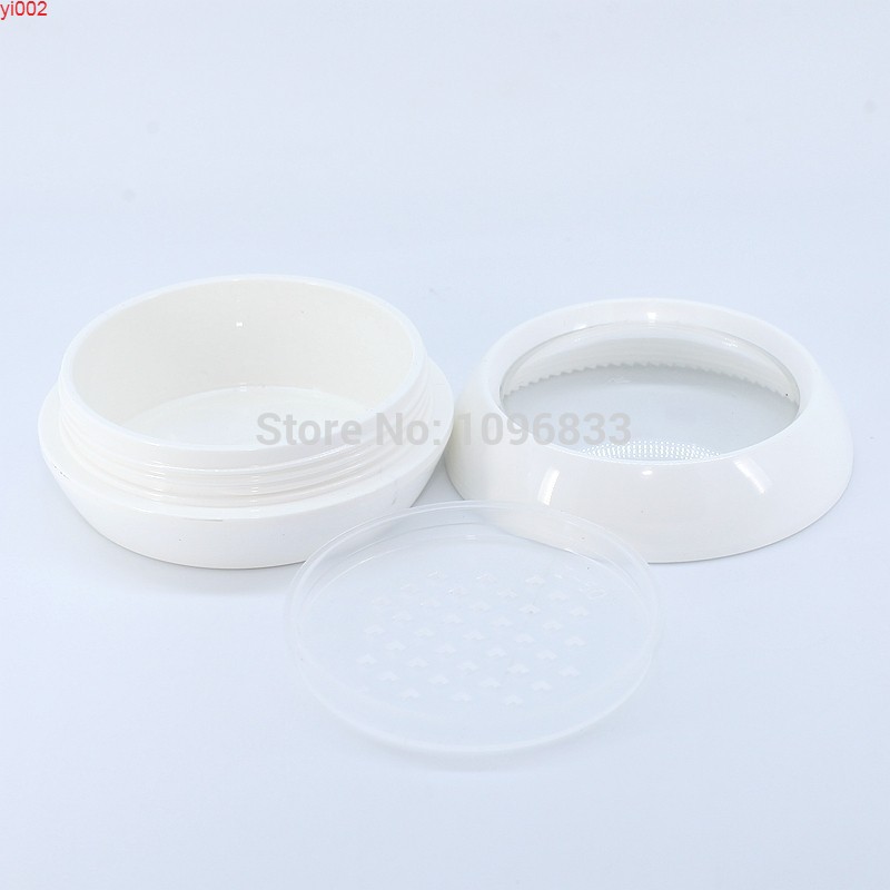 10pcs/Lot 30G 50G White Spherical Cosmetic Loose Powder Box Sifter Mesh Jar Empty Blush Face Container Case with Puffgood qualtty
10pcs/Lot 30G 50G White Spherical Cosmetic Loose Powder Box Sifter Mesh Jar Empty Blush Face Container Case with Puffgood qualtty