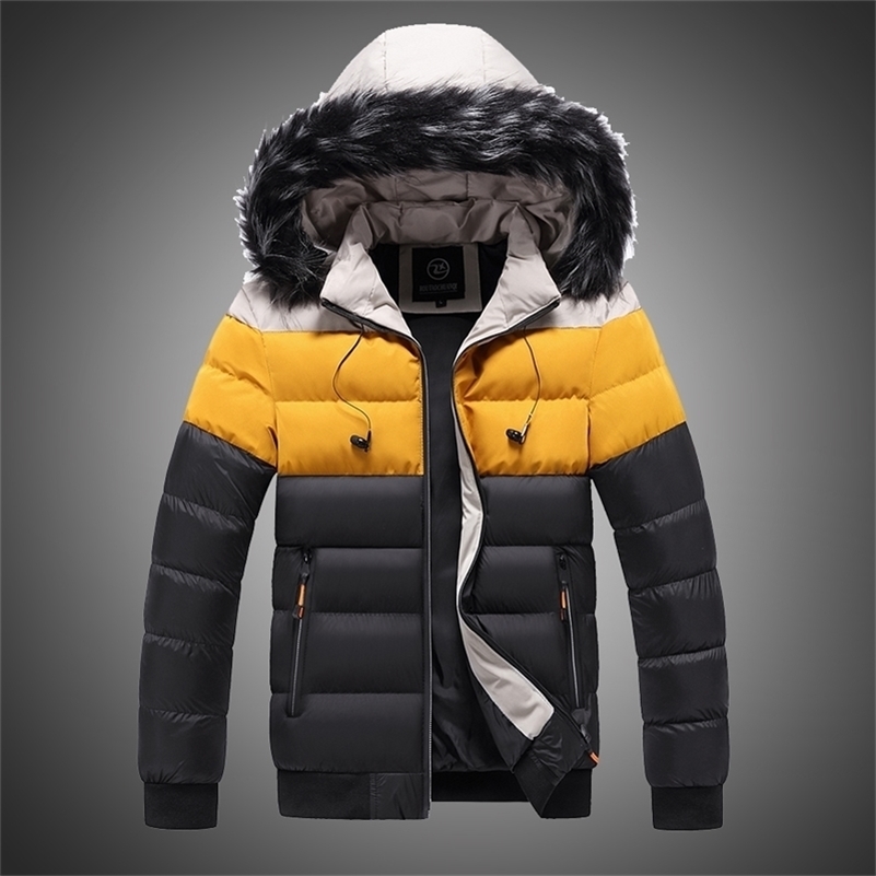 Puffer Jacket Mens Winter Jacket Fur Collar Hooded Coat Thick Coat Men Parkas Down Jacket Cotton Inside Warm Plus Size 4XL 5XL 201023, Beige
Puffer Jacket Mens Winter Jacket Fur Collar Hooded Coat Thick Coat Men Parkas Down Jacket Cotton Inside Warm Plus Size 4XL 5XL 201023, Beige